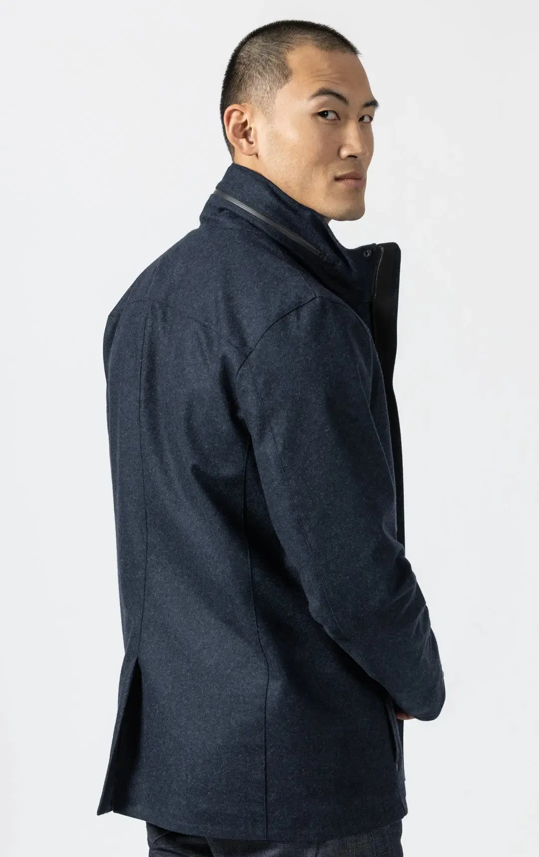 LAMINATED WOOL JACKET