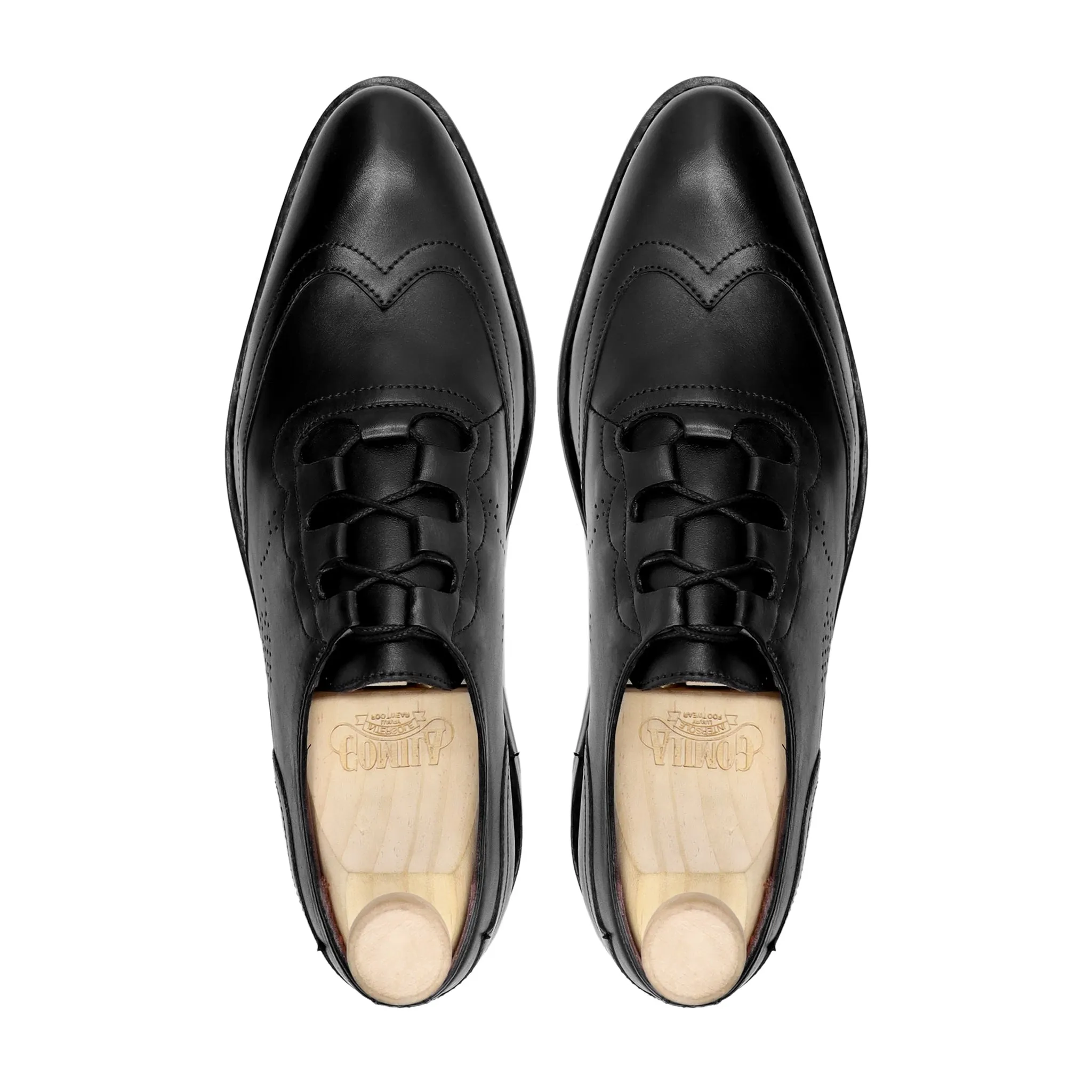 Londsome Gy - Men's Black Calf Leather Oxford Shoe