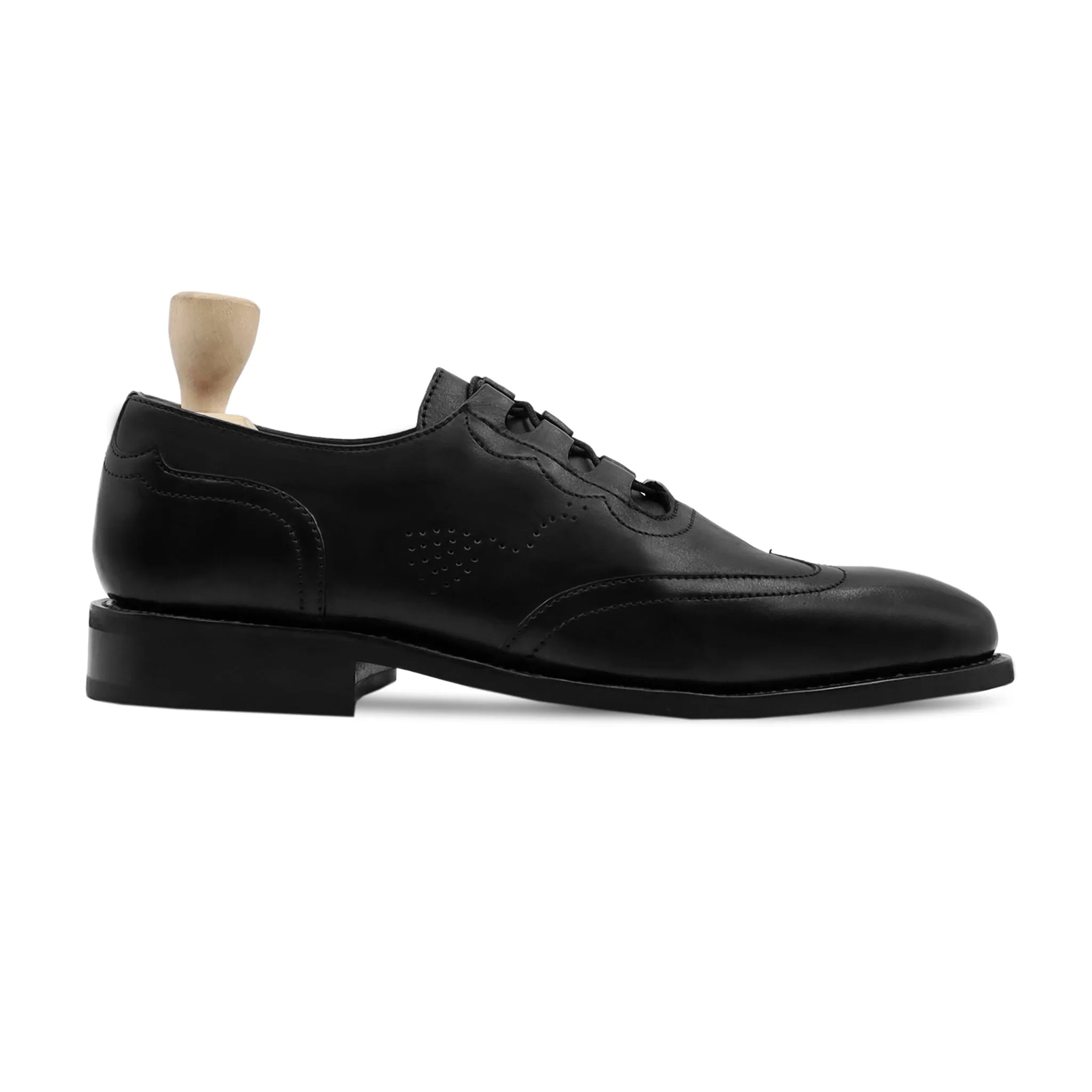 Londsome Gy - Men's Black Calf Leather Oxford Shoe