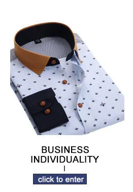 Long Sleeve Slim Men Dress Shirt Autumn New Fashion Designer Solid Male Clothing Fit Business Shirts