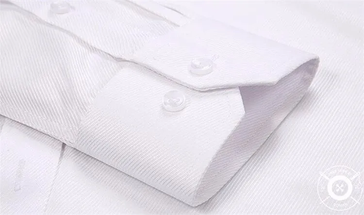 Long Sleeve Slim Men Dress Shirt Autumn New Fashion Designer Solid Male Clothing Fit Business Shirts