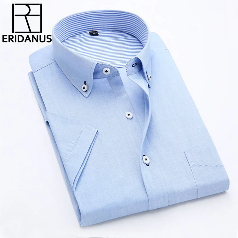 Long Sleeve Slim Men Dress Shirt Autumn New Fashion Designer Solid Male Clothing Fit Business Shirts