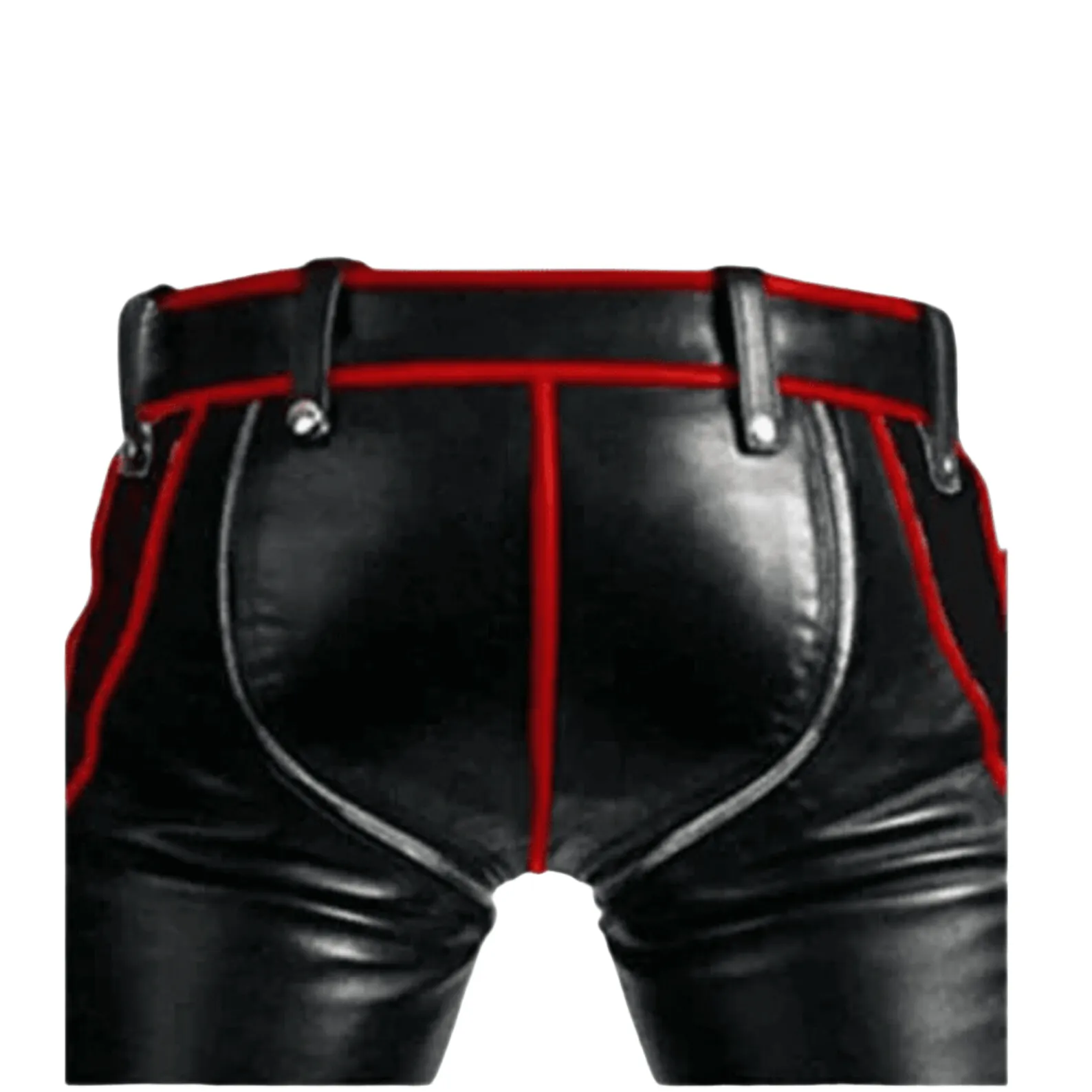 Mens Black Genuine Leather Pants Trousers