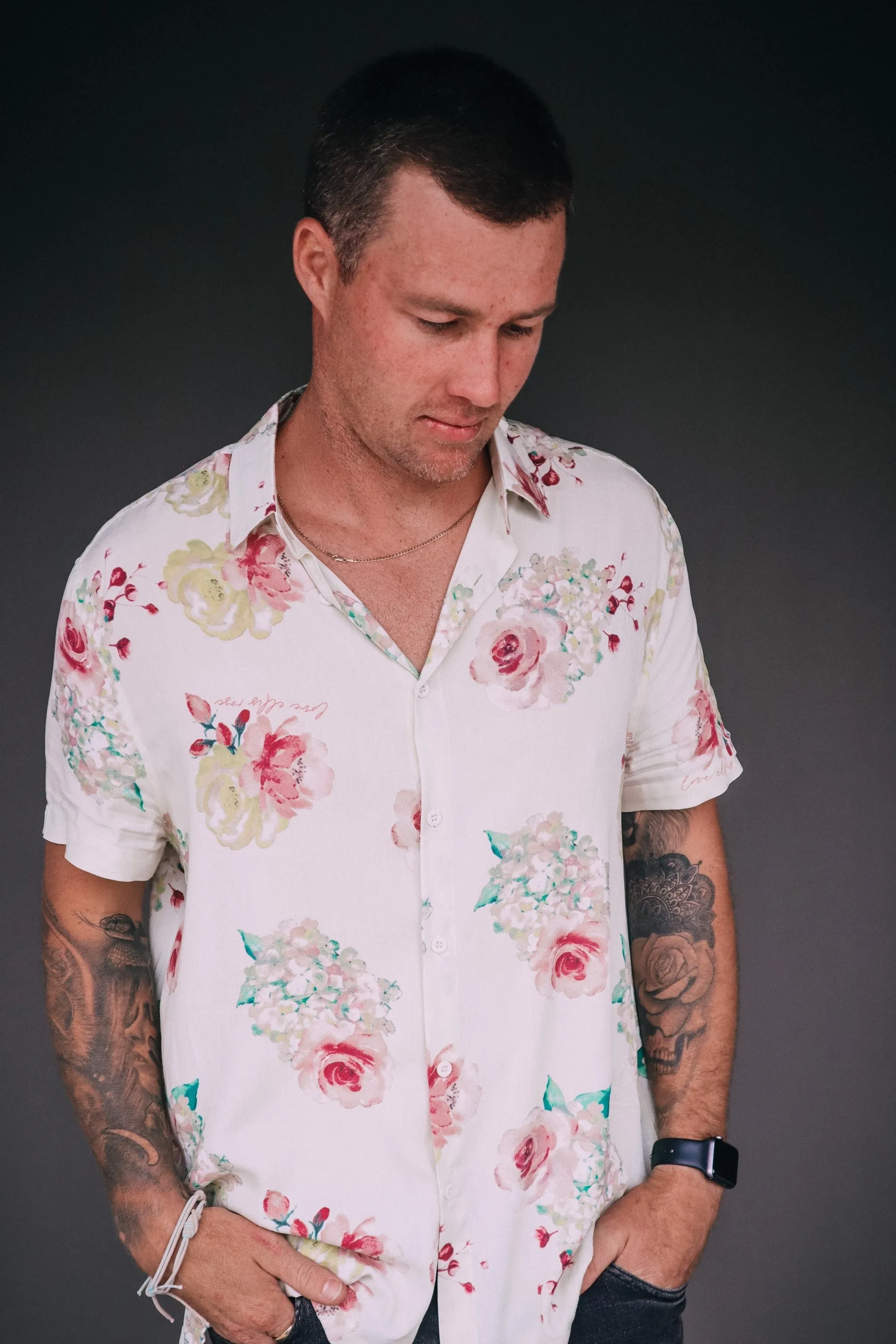 Men's Button Up Shirt - Exclusive Floral Dream