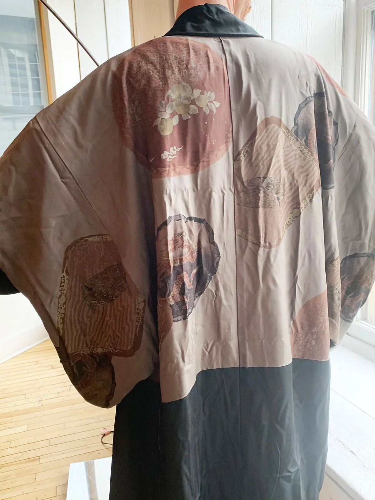 Men's Vintage Haori/Kimono Black 1980s