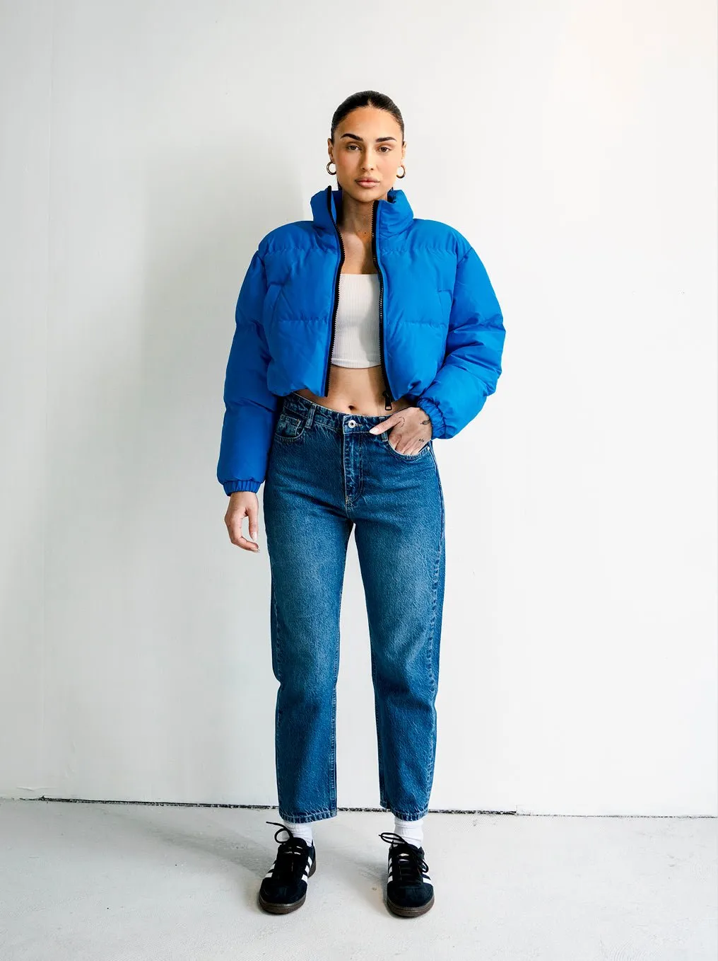 Observer Cropped Puffer Jacket - Royal Blue