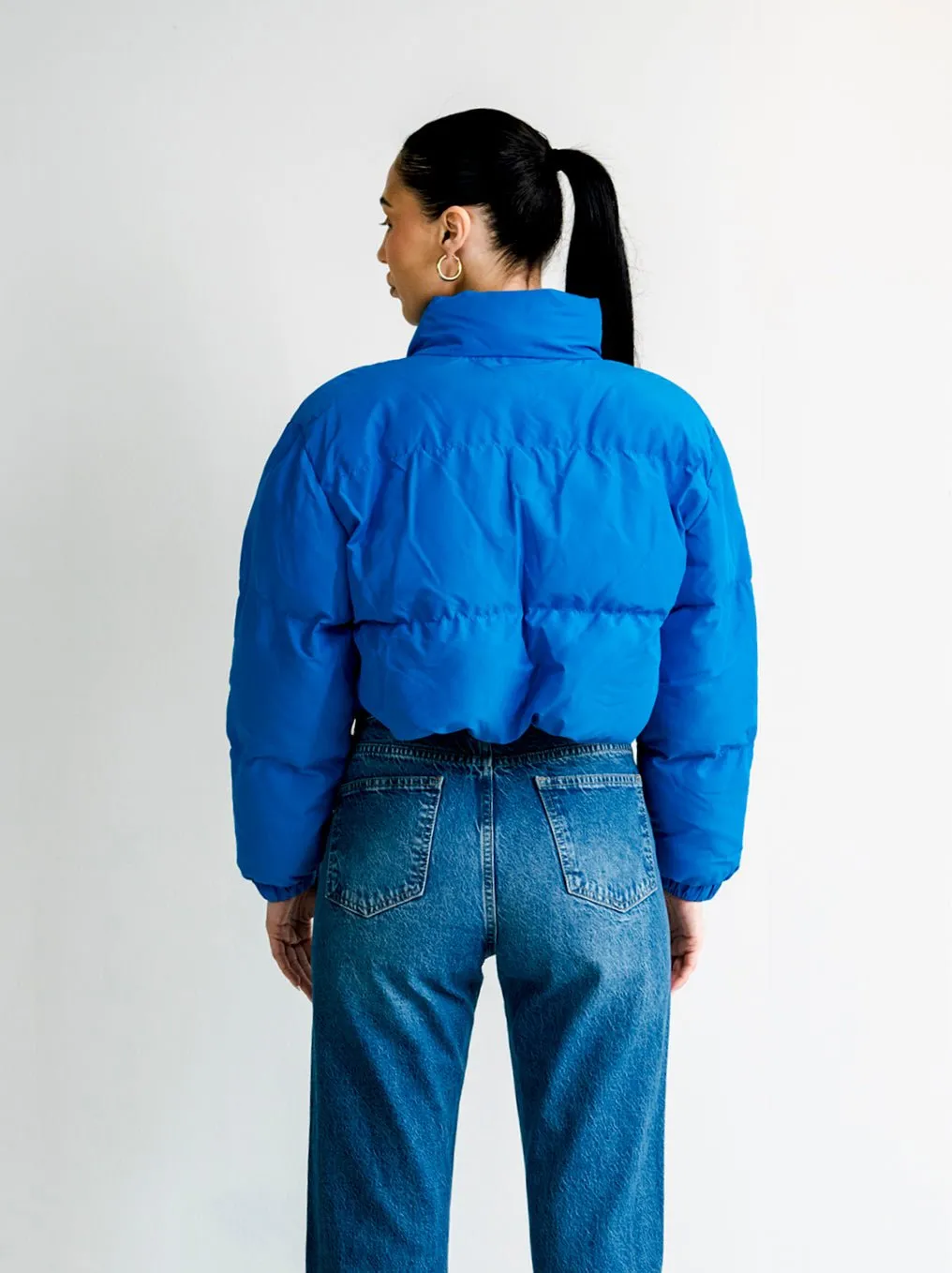 Observer Cropped Puffer Jacket - Royal Blue