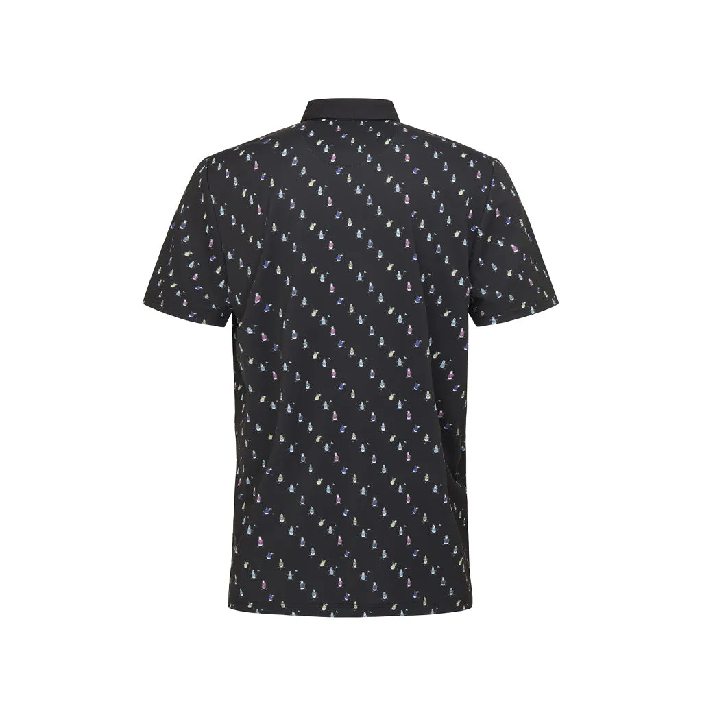 ORIGINAL PENGUIN SS SWINGING PETE NOVELTY PRINT CAVIAR