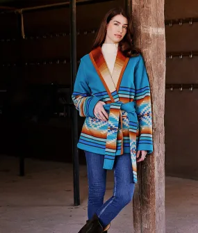 Pagosa Springs Wrap Coat :: Blue