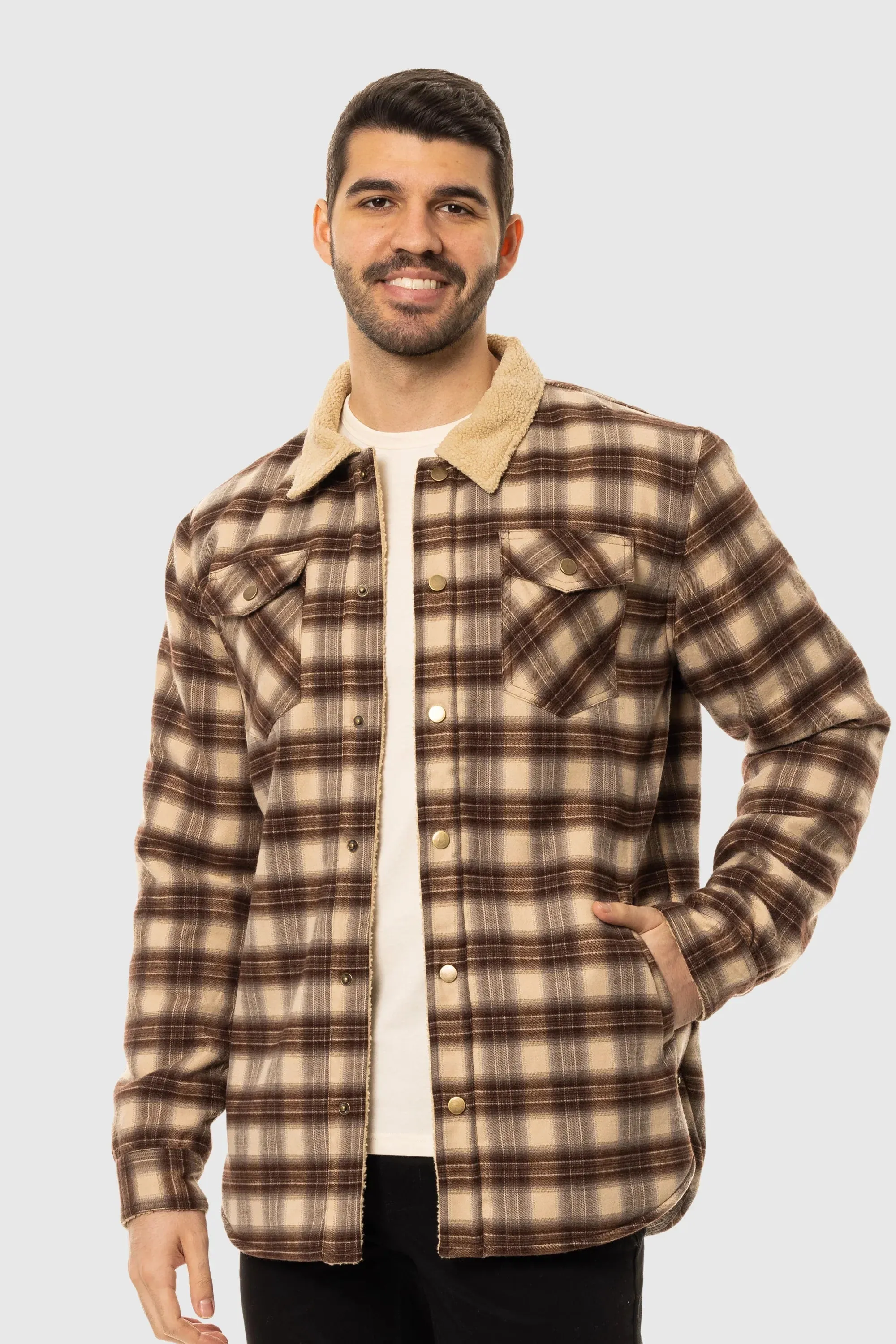 Plaid Sherpa Jacket