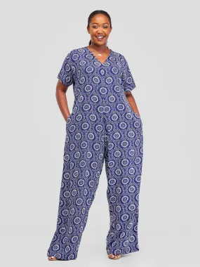 Pure Buxom Maxi Jumpsuit - Blue