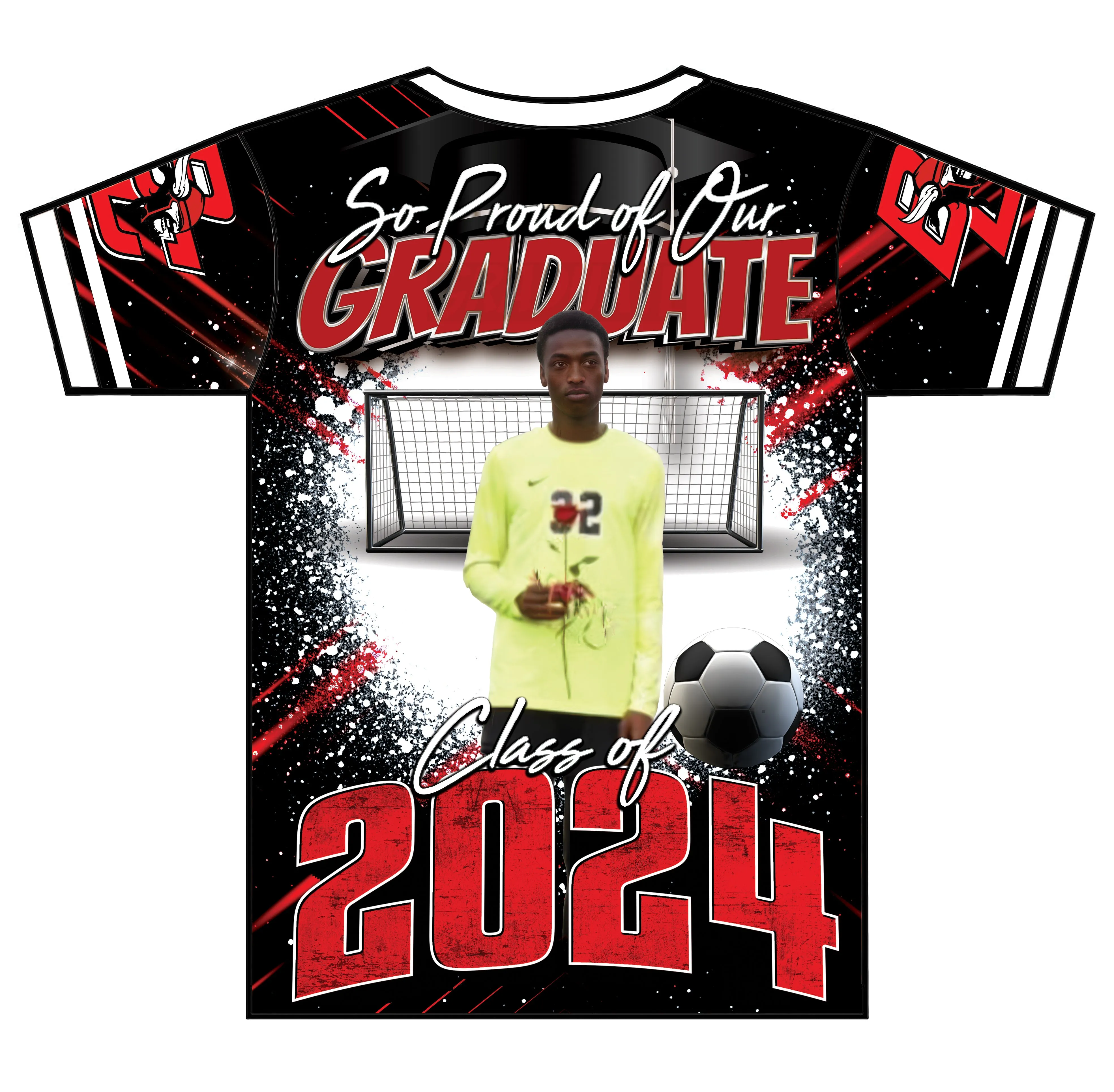 "Ja'Terrious" Custom Designed Graduation 3D shirt