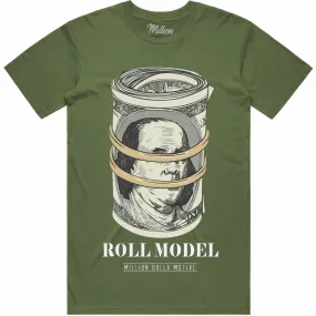 ROLL MODEL : Olive Sneaker Tees Shirt