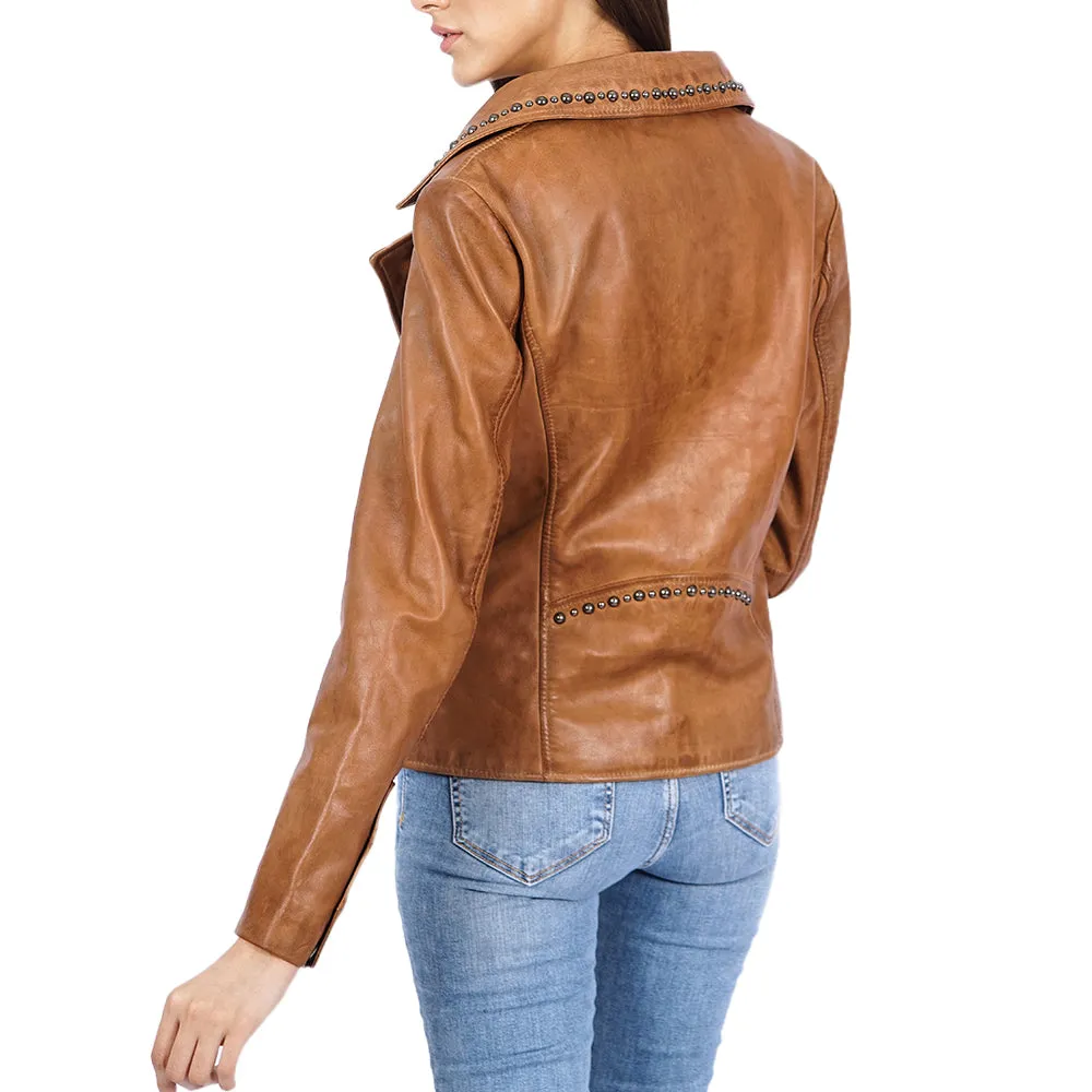 Sasha Asymmetrical Zip Sasha Leather Jacket