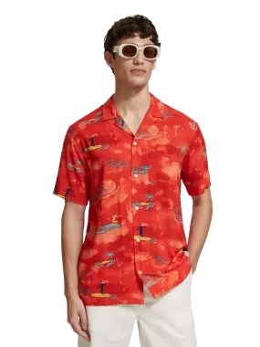 SCOTCH & SODA All Over Printed Viscose Short Sleeve Shirt