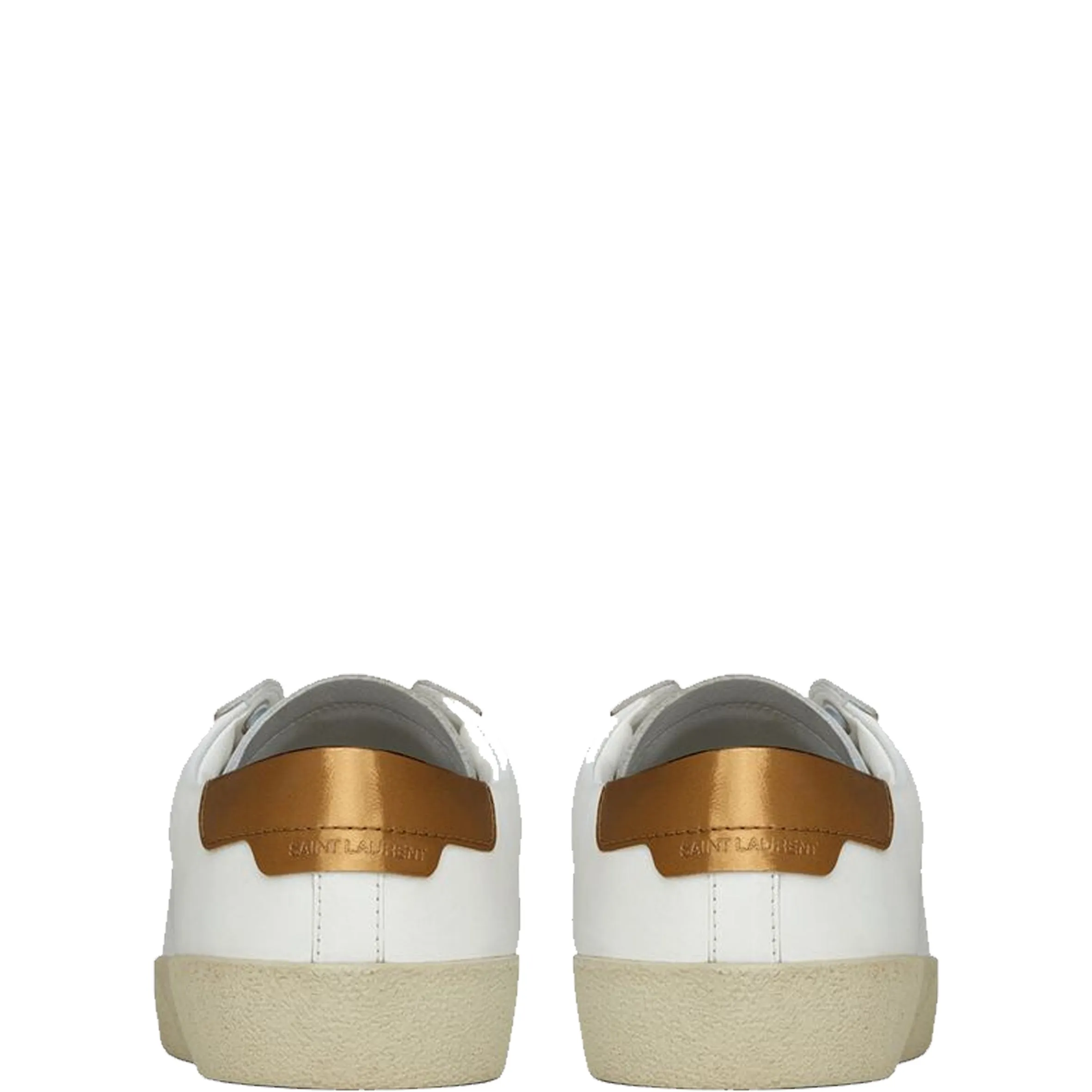 SL06 Gold Signature Sneakers, White/Gold