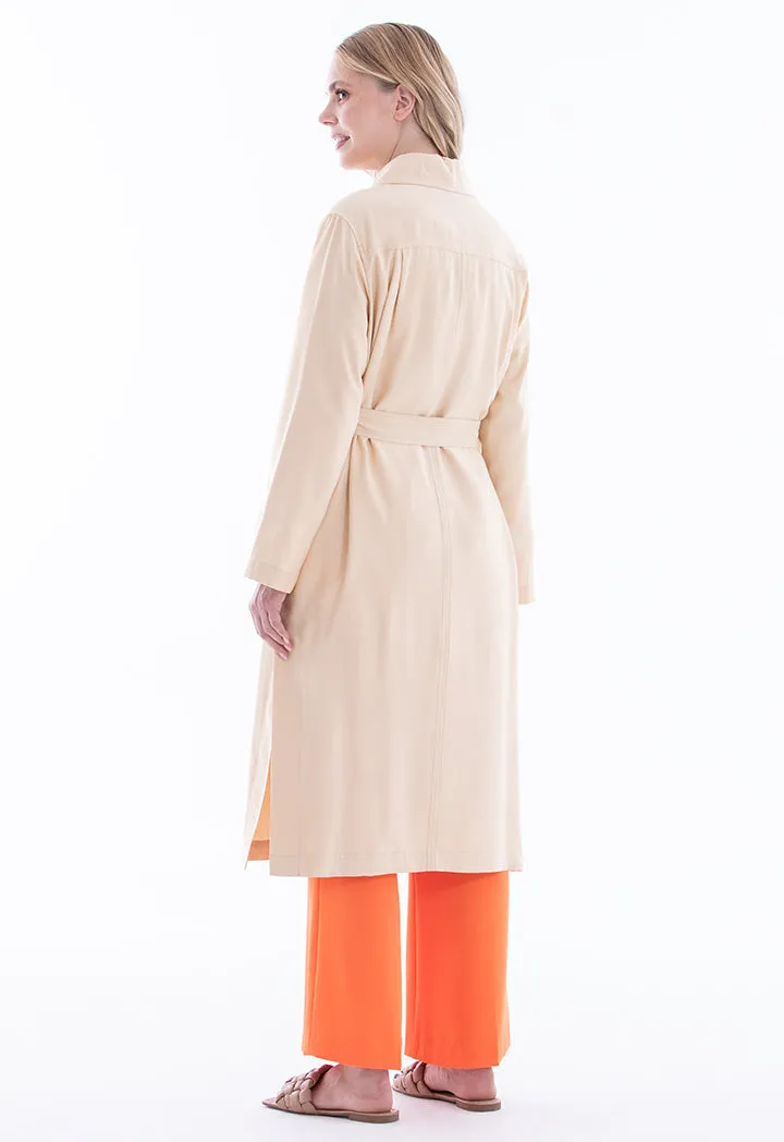 Solid Lightweight Side Slits Coat