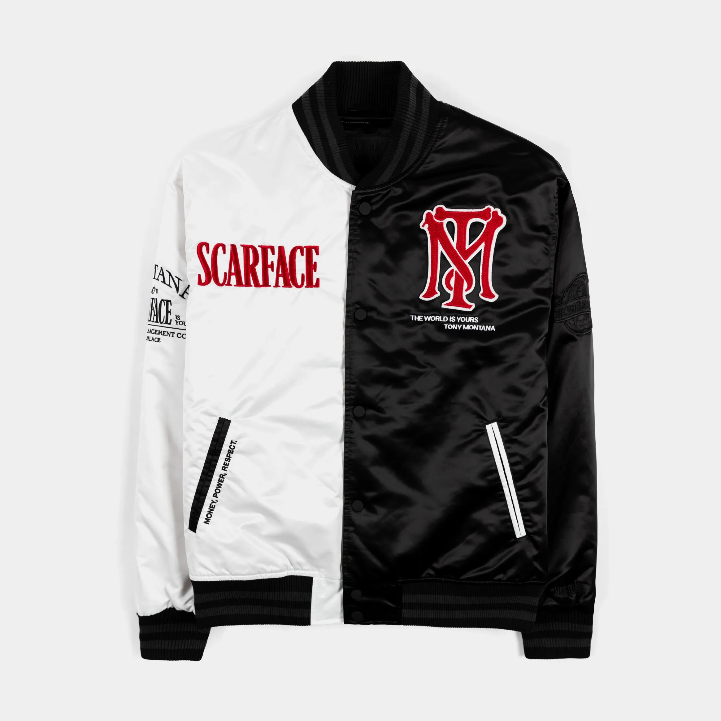 SP x Scarface Varsity Mens Jacket (Black/White)