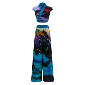 SPARKLE BY KAREN CHAN x HK Designer【GLORY HEAVEN】100% Silk Cheongsam Set (Cap Sleeve)