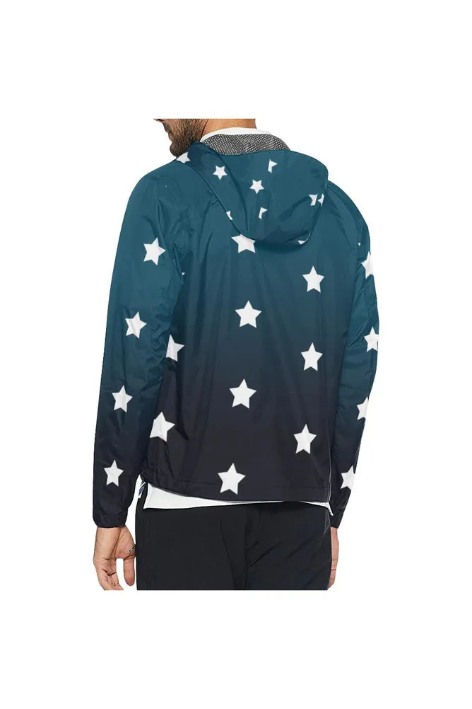 Starry Twilight All Over Print Windbreaker for Men