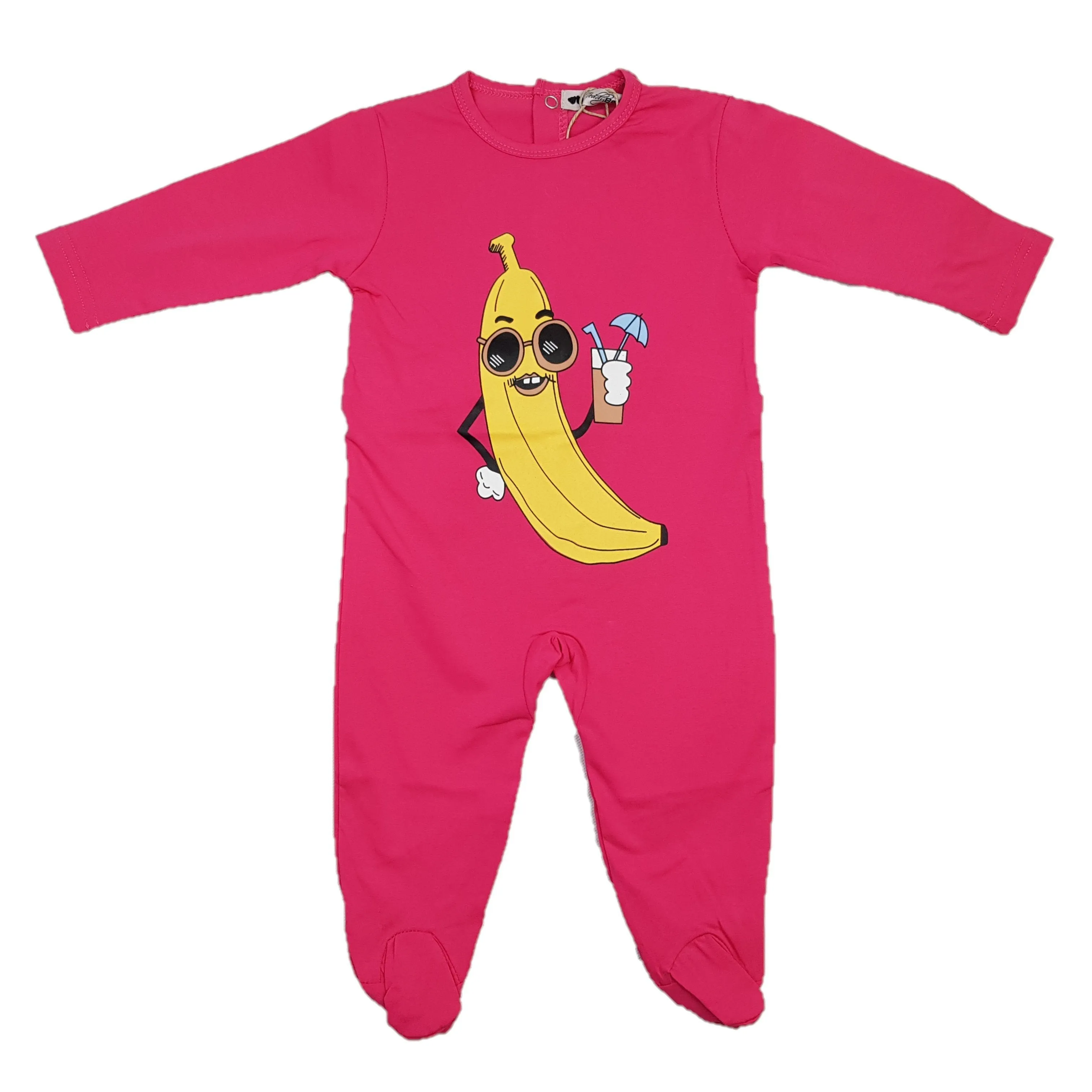 Teddy Bear - Banana Print Babygrow