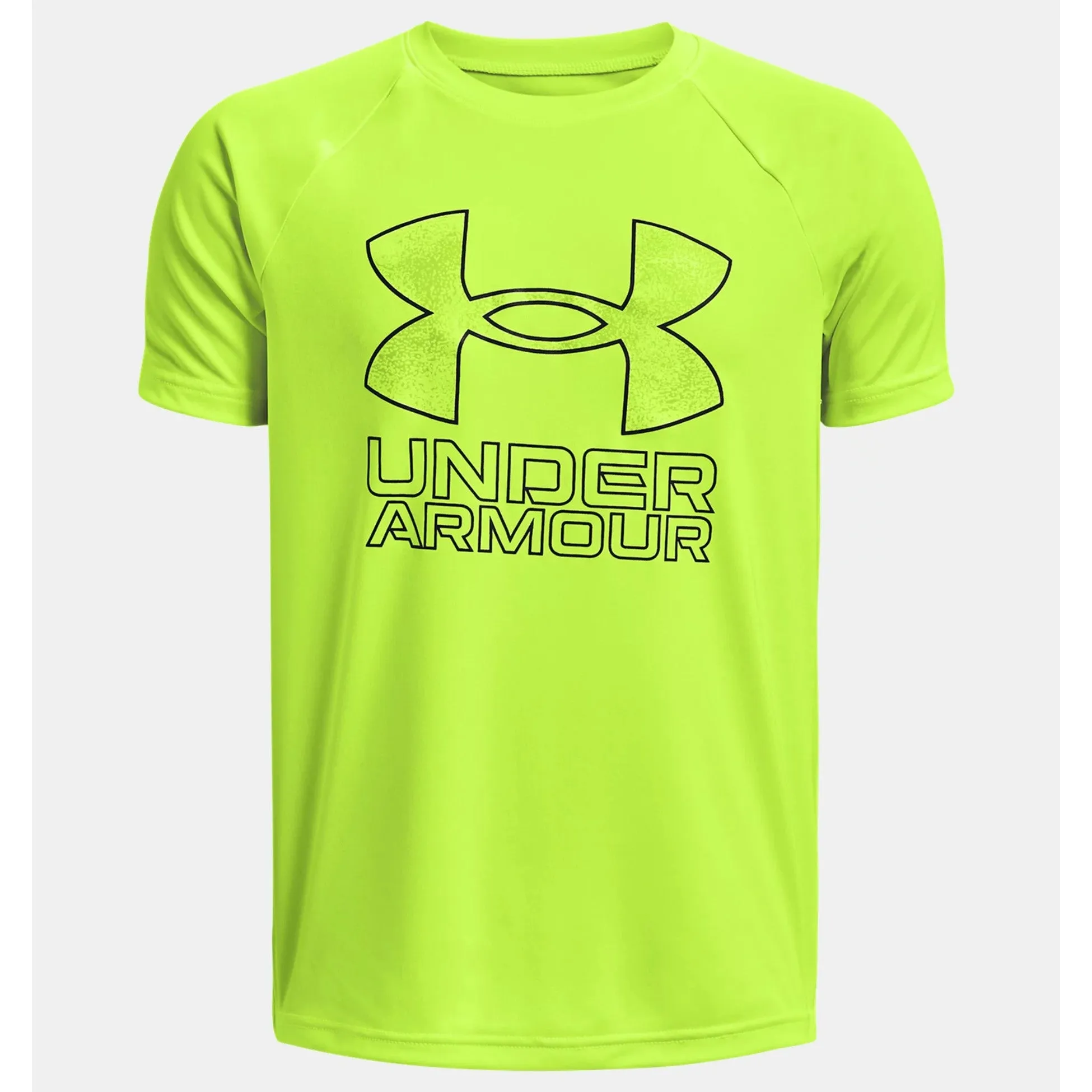 Under Armour Lime Surge/Black Hybrid Print Fill S/S Tee