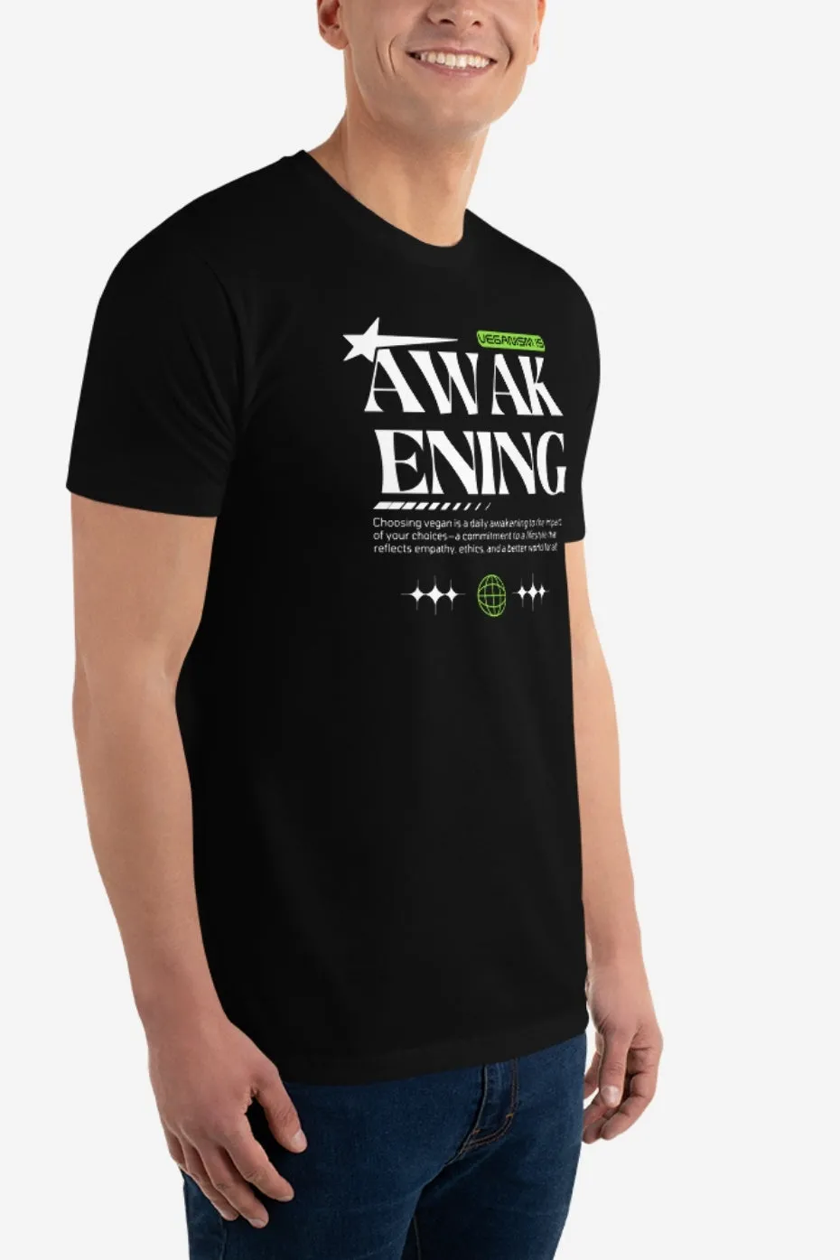 Veganism is Awakening Men's Fitted T-Shirt