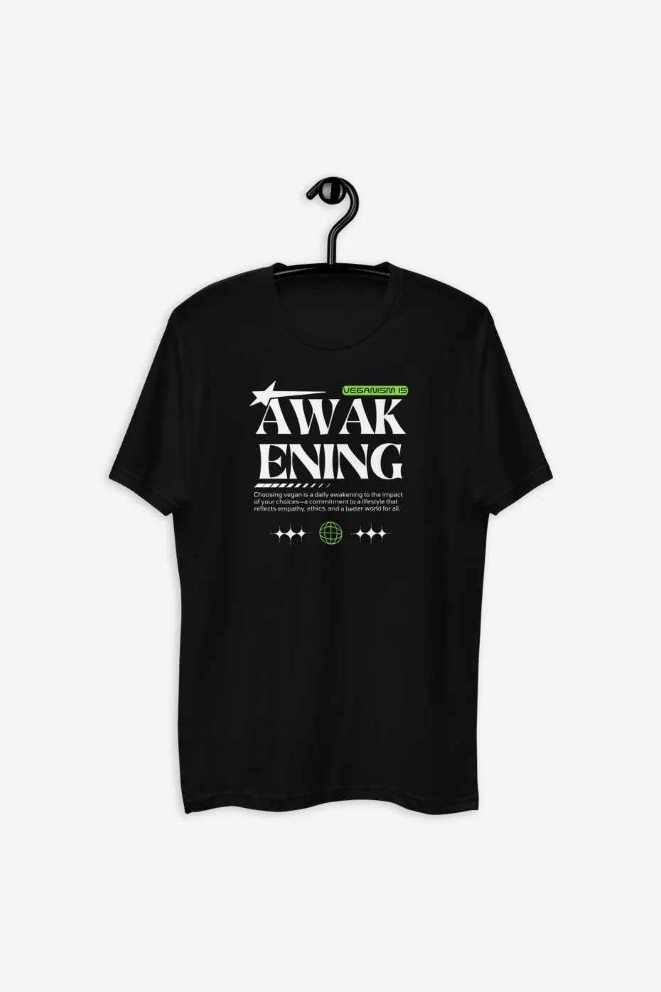 Veganism is Awakening Men's Fitted T-Shirt