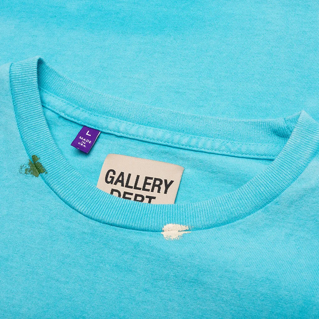 Vintage Logo Painted Tee - Turquoise