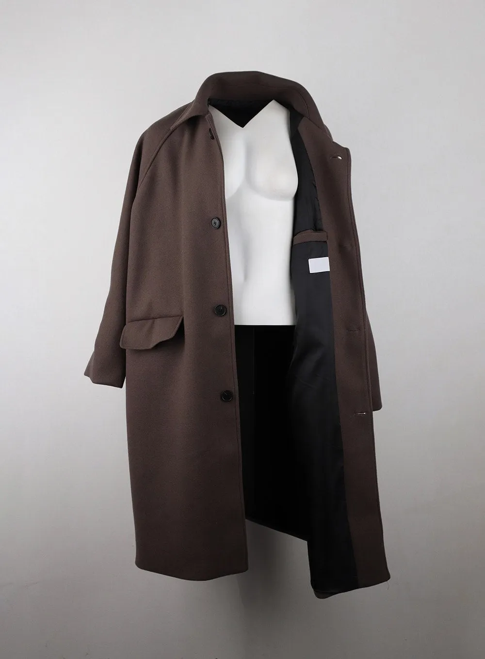 Wide Collar Buttoned Trench Coat IJ403