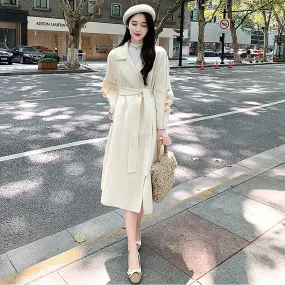 Women White Long Wool Coat,double-face cashmere coat,Handmade coat,Oversize wool coat,Wool Wrap Coat,Wedding coat,Winter coat,Vivian7 W124