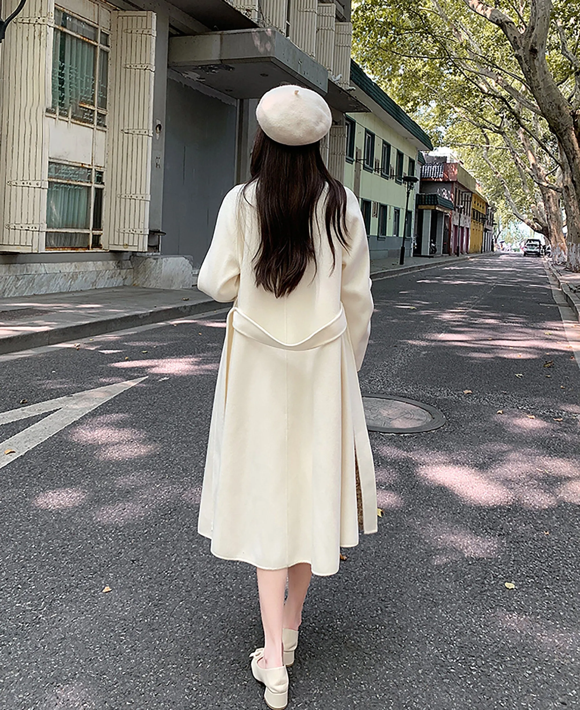 Women White Long Wool Coat,double-face cashmere coat,Handmade coat,Oversize wool coat,Wool Wrap Coat,Wedding coat,Winter coat,Vivian7 W124