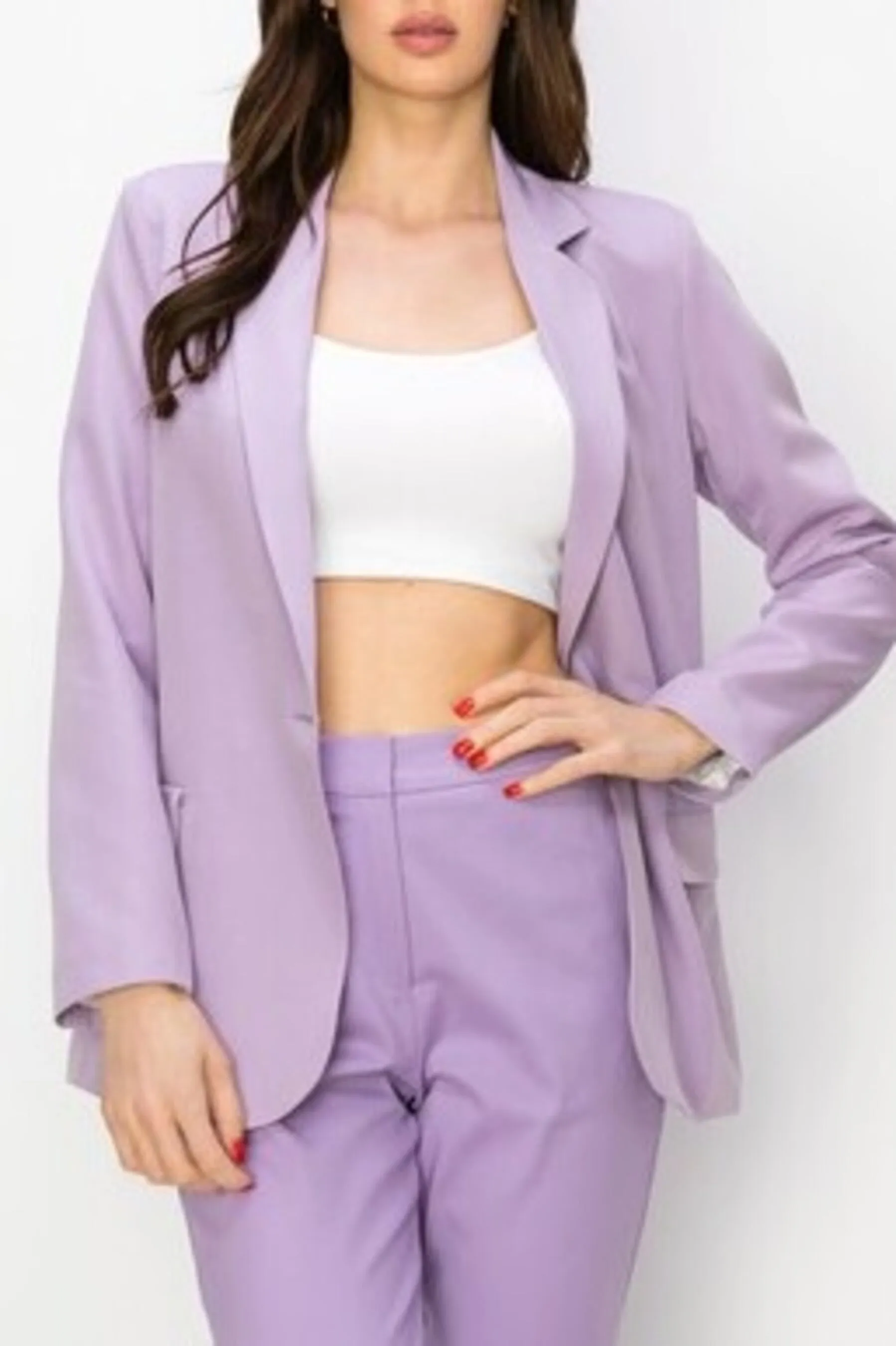 Women's Long Sleeve Single Button Jacket